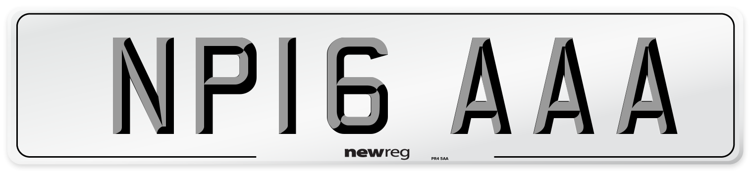 NP16 AAA Number Plate from New Reg